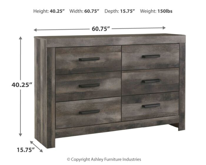 Wynnlow King Panel Bed with Mirrored Dresser and Nightstand product image