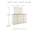 Willowton Queen Sleigh Bed with Mirrored Dresser and Nightstand product image