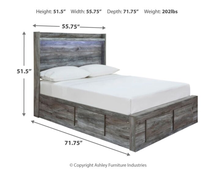 Baystorm Full Panel Bed with 4 Storage Drawers product image