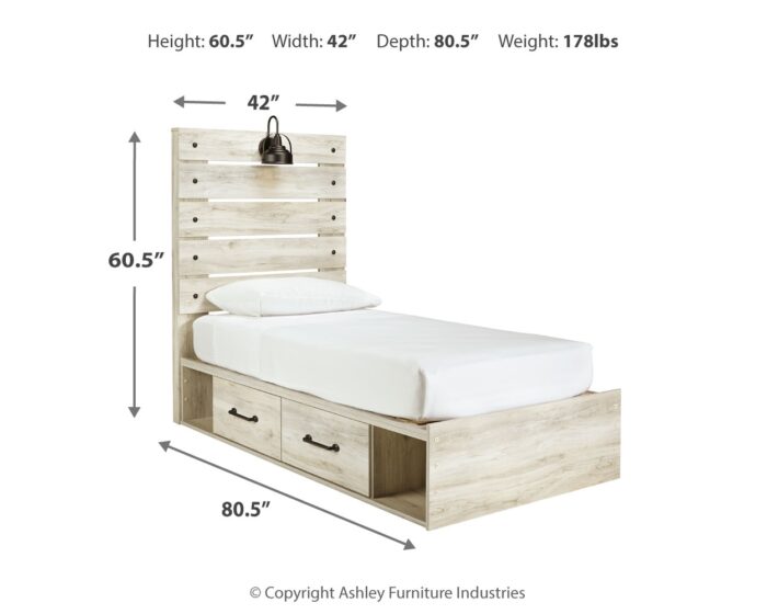 Cambeck Twin Panel Bed with 2 Storage Drawers product image