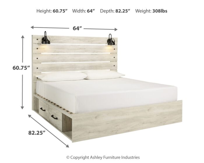 Cambeck King Panel Bed with 4 Storage Drawers product image