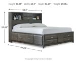 Caitbrook Queen Storage Bed with 8 Drawers product image