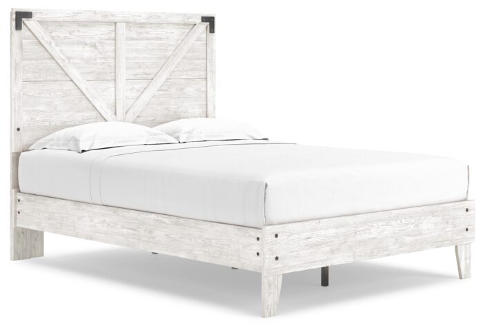 Shawburn Full Crossbuck Panel Platform Bed product image Shawburn Full Crossbuck Panel Platform Bed https://ashleyfurniture.scene7.com/is/image/AshleyFurniture/EB4121-156-112-NM-ANGLE-SW-P1-KO?scl=1&printres=300