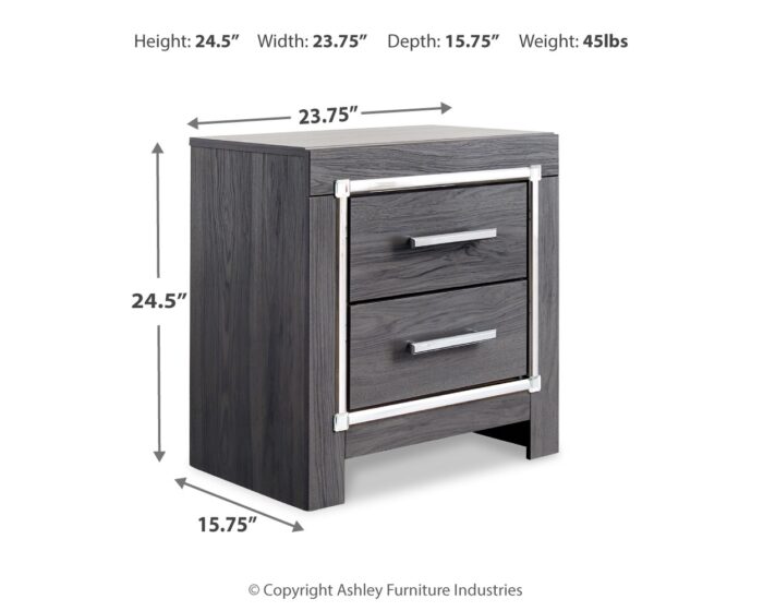 Lodanna Queen Panel Storage Bed with Mirrored Dresser and Nightstand product image