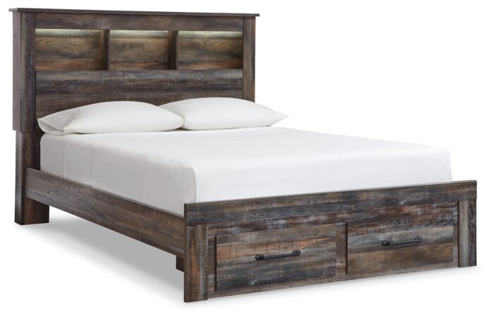 Drystan Queen Bookcase Bed with 2 Storage Drawers product image