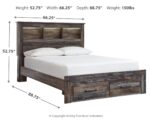 Drystan Queen Bookcase Bed with 2 Storage Drawers product image
