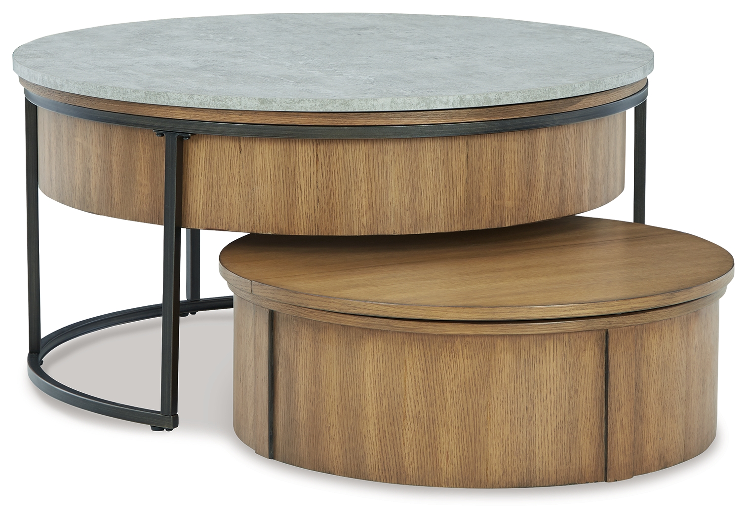 Fridley Nesting Coffee Table (Set of 2) product image Fridley Nesting Coffee Table (Set of 2) https://ashleyfurniture.scene7.com/is/image/AshleyFurniture/T964-8-CLSD?scl=1&printres=300