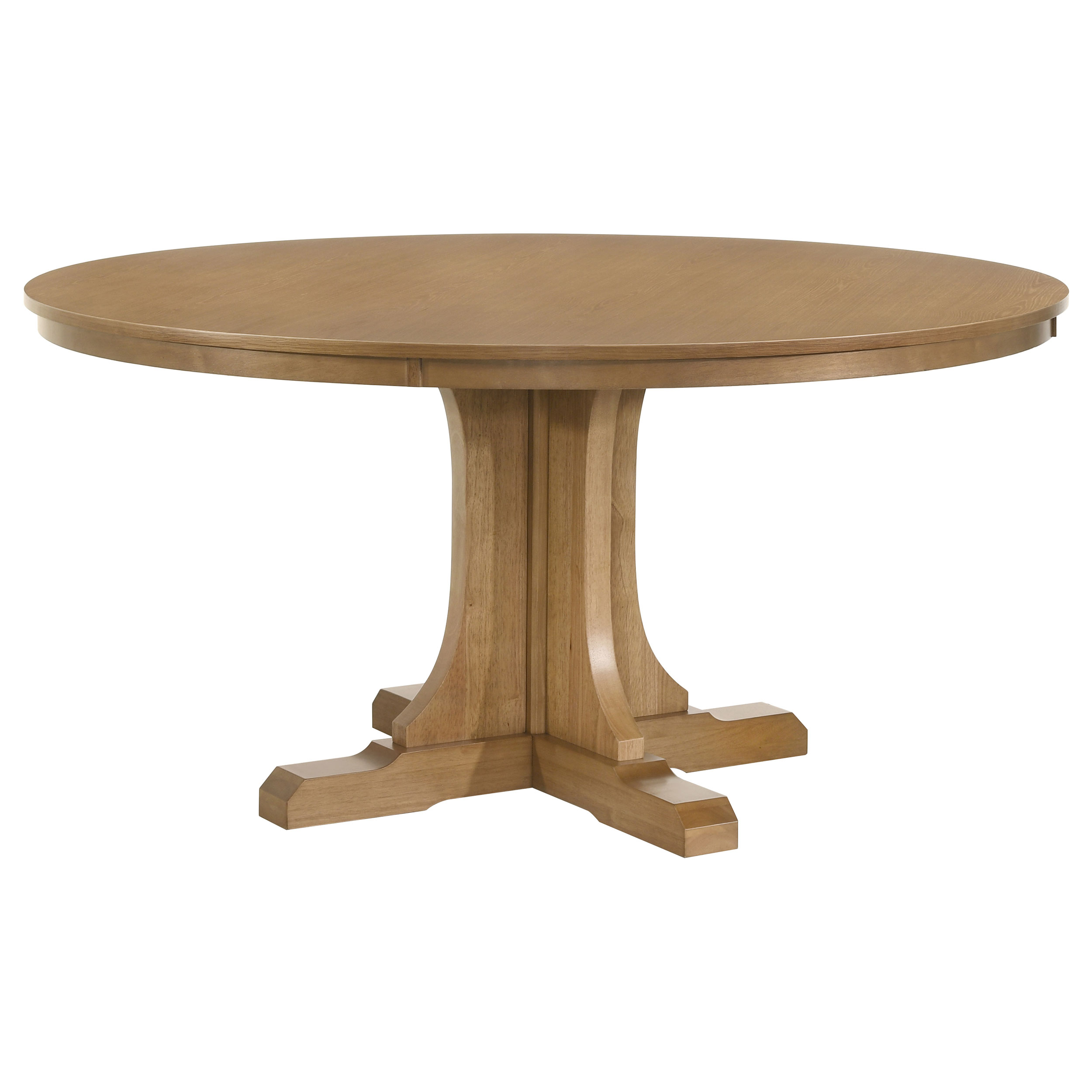 Hartville 60-inch Round Dining Table Natural Light Brown - Coaster