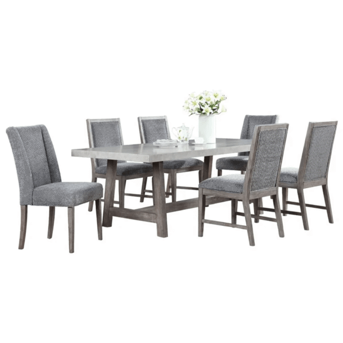VH8800 Corktown Faux Concrete 7pc Dining Set By Vilo Home no background product image