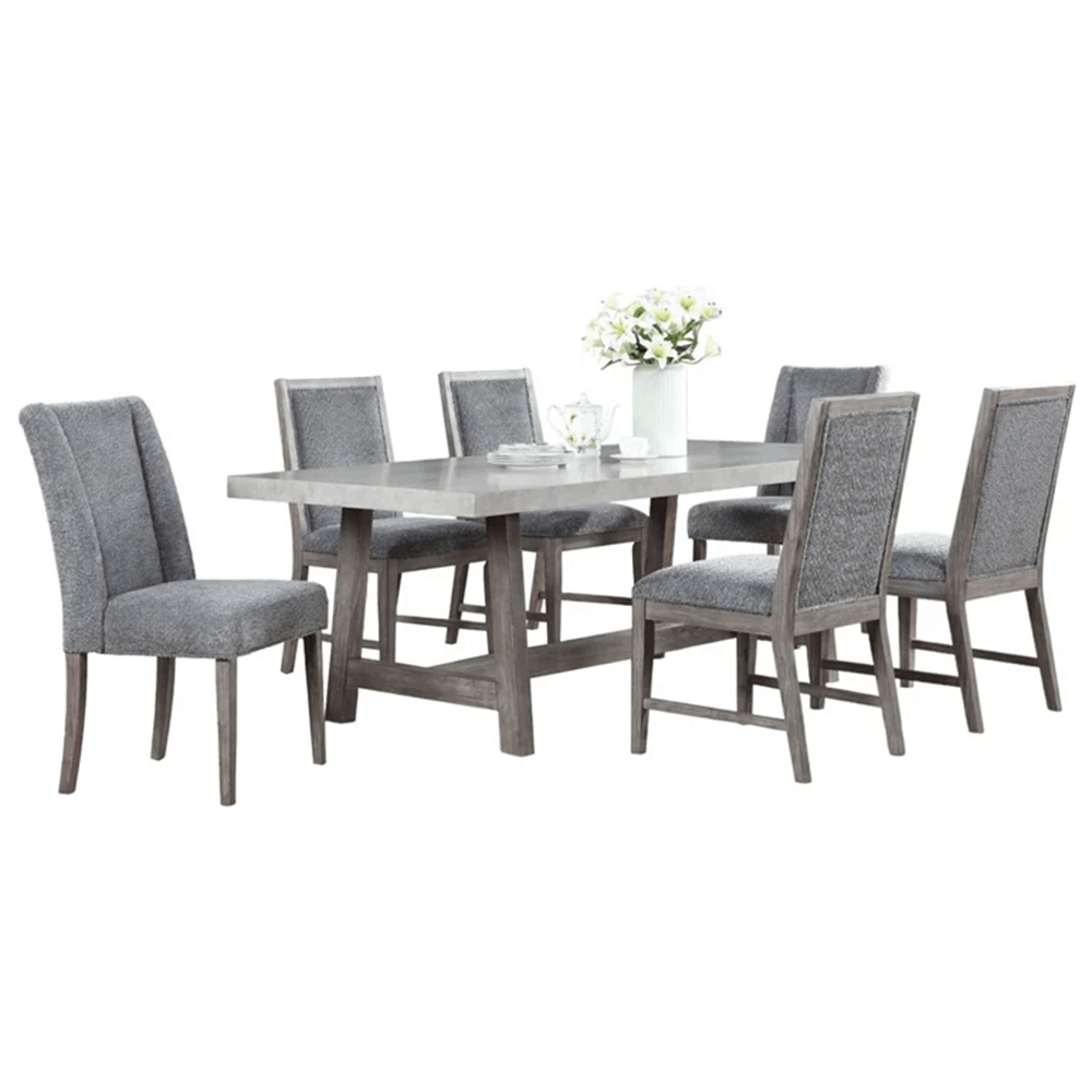 VH8800 Corktown Faux Concrete 7pc Dining Set By Vilo Home no background product image