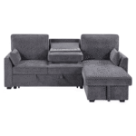 A87717 Emmy Grey Sofa Sleeper Sectional with Reversible Chaise By Lilola showing dropdown product image