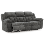 3740688 Frohn Manual Reclining Sofa in Grey By Ashley recliner open no background recliner open product image