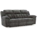 Frohn Manual Reclining Sofa in Grey By Ashley no background product image