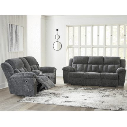 3740688/94 Frohn Manual Reclining Sofa and Loveseat with Console Set By Ashley no tables product image