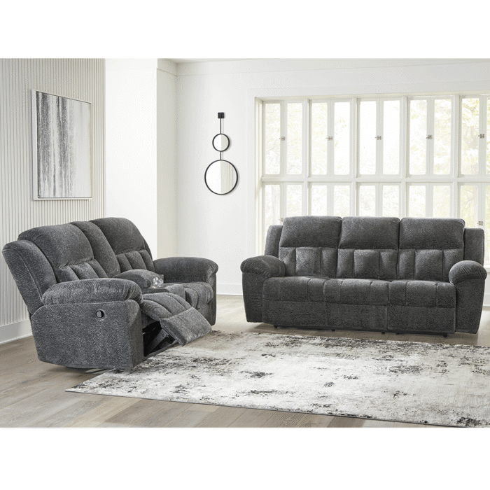 3740688/94 Frohn Manual Reclining Sofa and Loveseat with Console Set By Ashley no tables product image