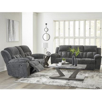 3740688/94 Frohn Manual Reclining Sofa and Loveseat with Console Set By Ashley product image