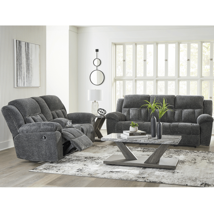3740688/94 Frohn Manual Reclining Sofa and Loveseat with Console Set By Ashley product image