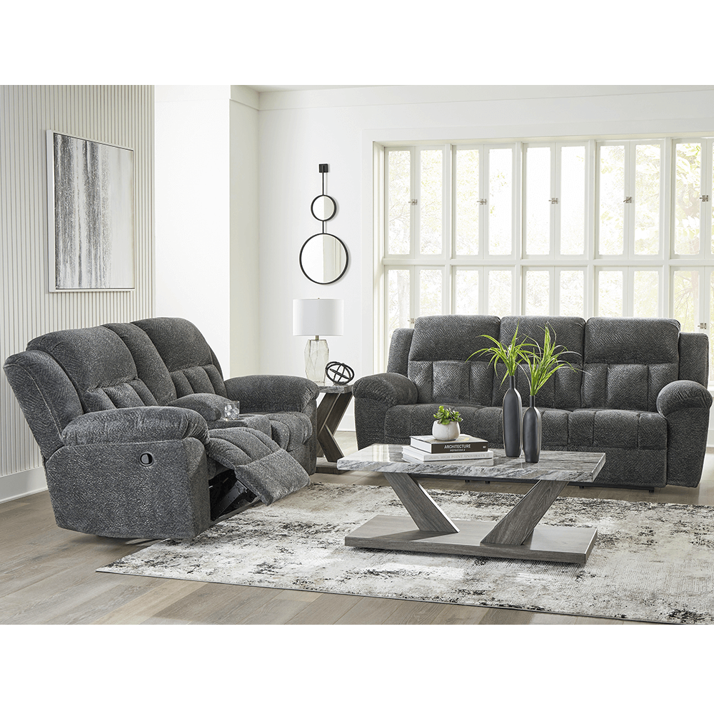 3740688/94 Frohn Manual Reclining Sofa and Loveseat with Console Set By Ashley product image