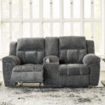 3740694 Frohn Manual Reclining Loveseat with Console By Ashley recliner open product image