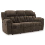 Frohn Manual Reclining Sofa in Brown By Ashley no background product image