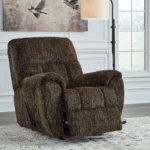 Stayfish Recliner Rocker Recliner in Brown By Ashley open product image