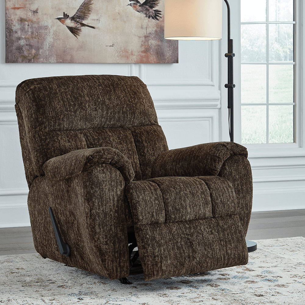 Stayfish Recliner Rocker Recliner in Brown By Ashley open product image