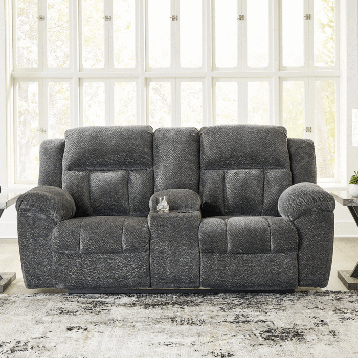 3740694 Frohn Manual Reclining Loveseat with Console By Ashley product image