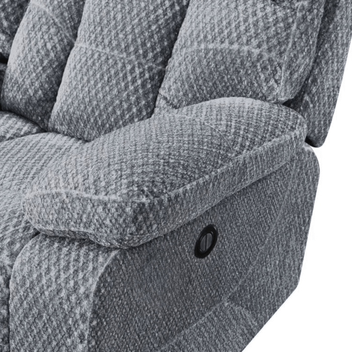U1165-13P1-STN Bravo Power Reclining Glider By New Classic Furniture fabric Close Up Product image