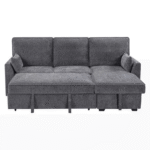 A87717 Emmy Grey Sofa Sleeper Sectional with Reversible Chaise By Lilola showing sleeper no background image product image