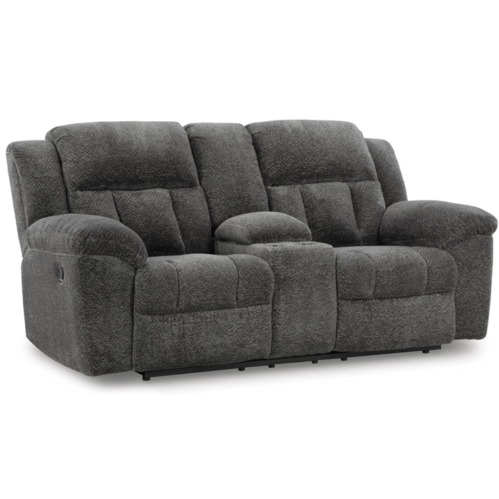 3740694 Frohn Manual Reclining Loveseat with Console By Ashley no background product image