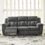 3740688 Frohn Manual Reclining Sofa in Grey By Ashley recliner open product image