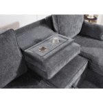 A87717 Emmy Grey Sofa Sleeper Sectional with Reversible Chaise By Lilola dropdown detail product image