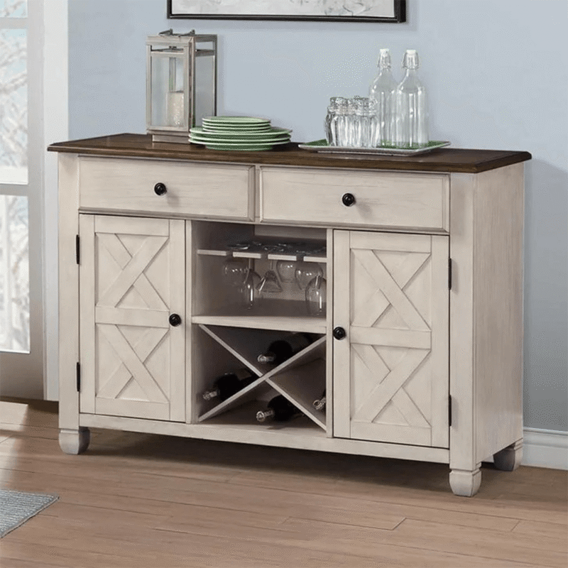 D058W-30 Prairie Point Server in White By New Classic Furniture product image