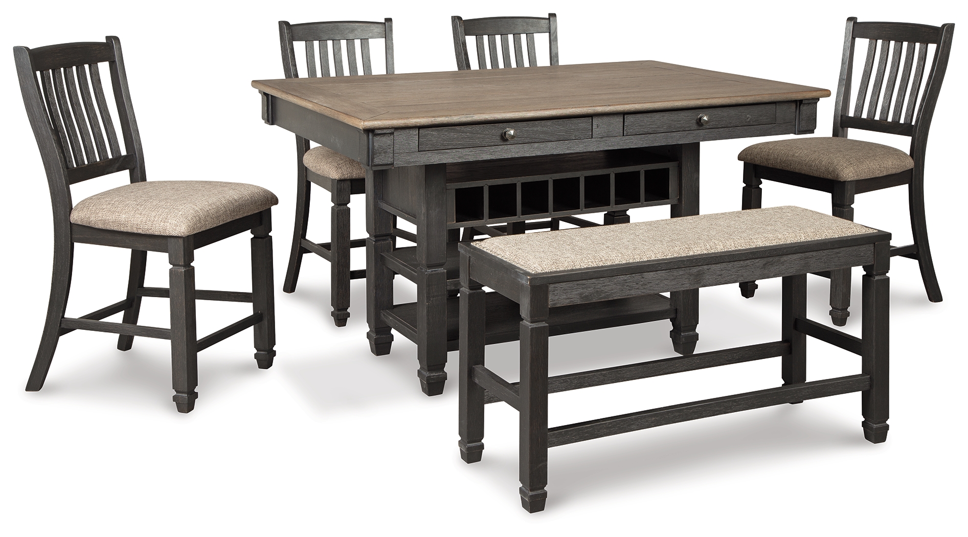 Tyler Creek Counter Height Dining Table and 4 Barstools and Bench product image
