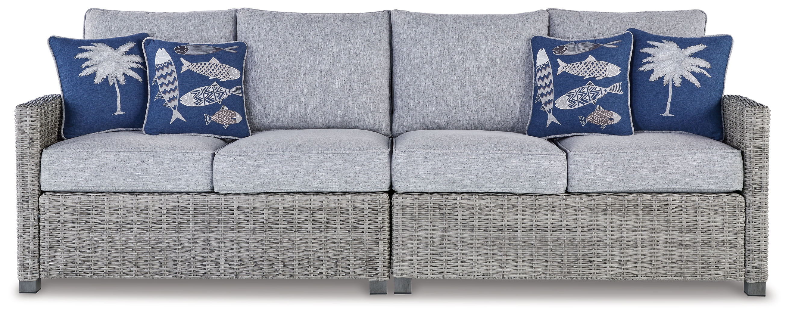 Naples Beach Outdoor Right and Left-arm Facing Loveseat with Cushion (Set of 2) product image