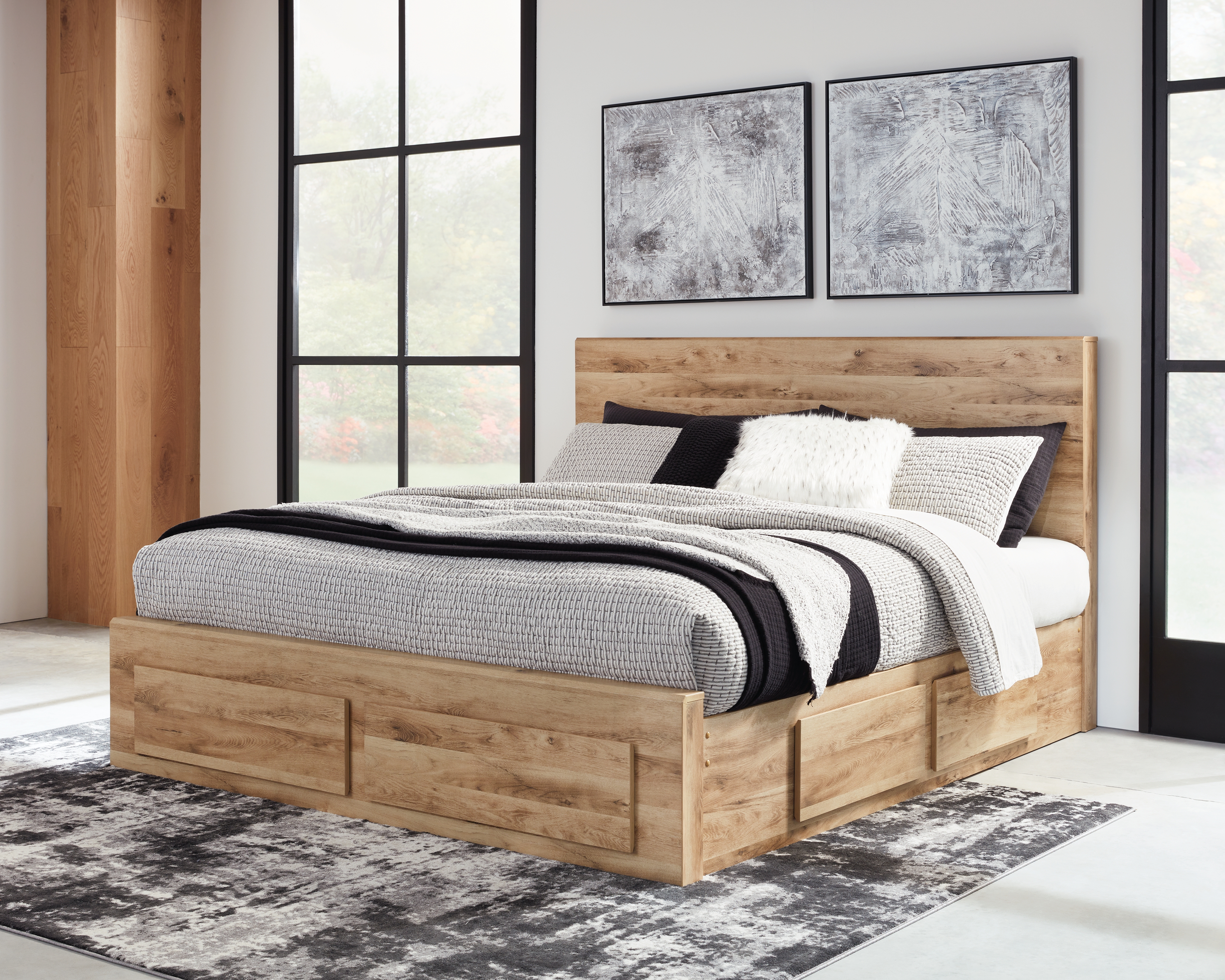 Hyanna King Panel Storage Bed with 2 Under Bed Storage Drawers product image