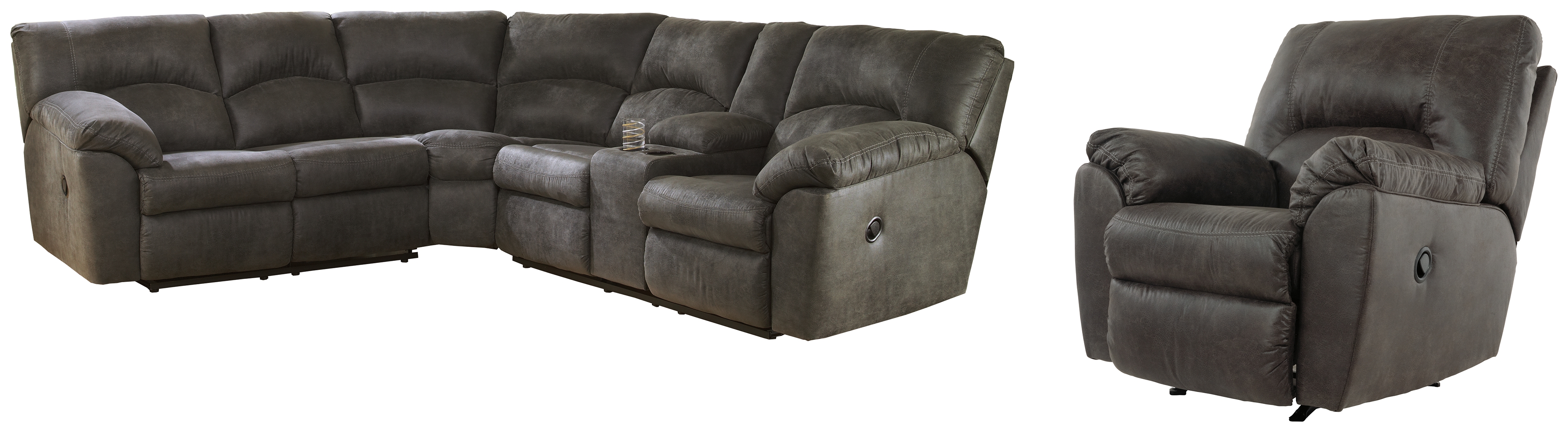 Tambo 2-Piece Sectional with Recliner - Ashley Direct