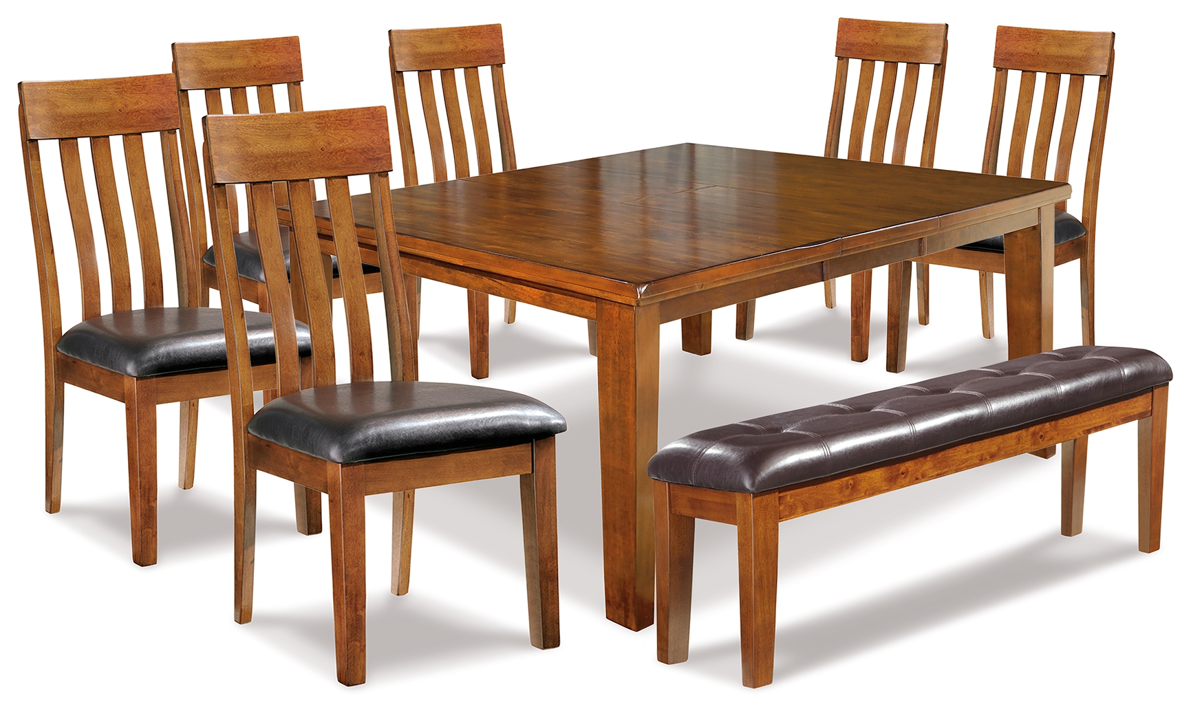 Ralene Dining Table and 6 Chairs and Bench - Ashley Direct