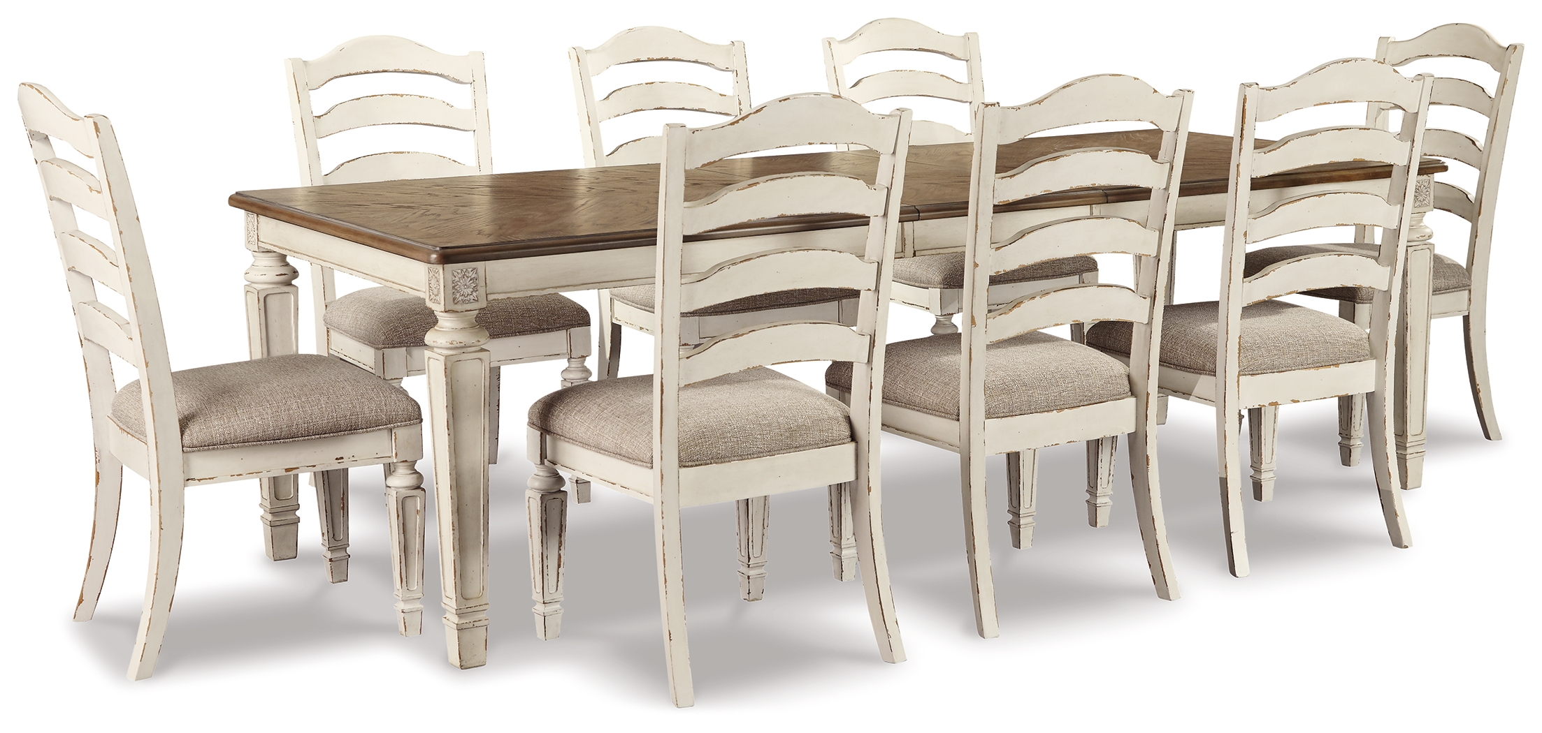 Realyn Dining Table and 8 Chairs - Ashley Direct
