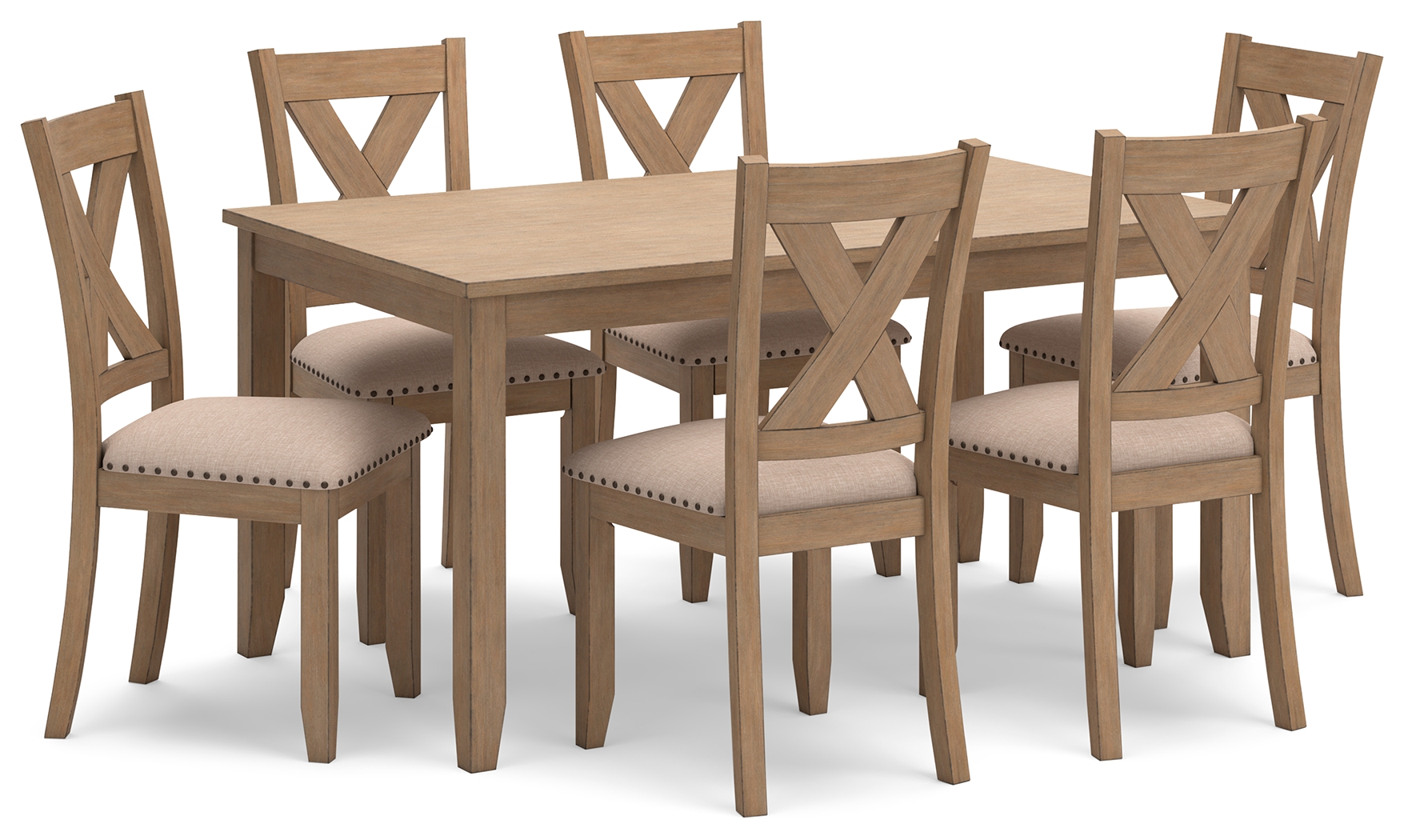 Sanbriar Dining Table and Chairs (Set of 7) - Ashley Direct