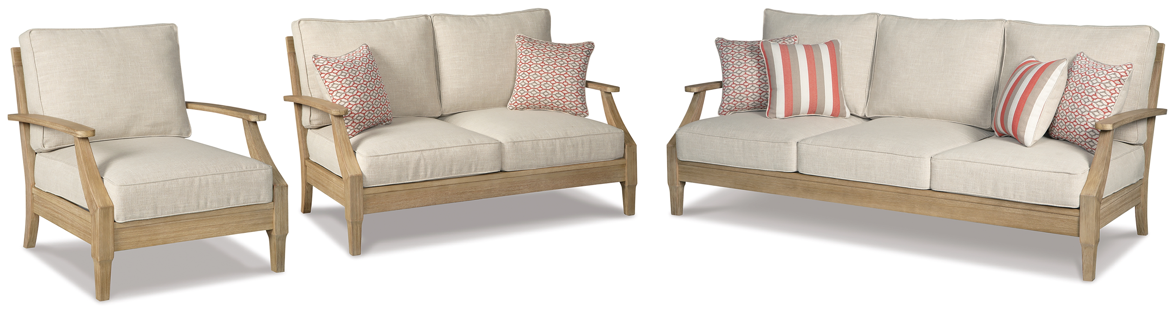 Clare View Outdoor Sofa, Loveseat and Lounge Chair - Ashley Direct