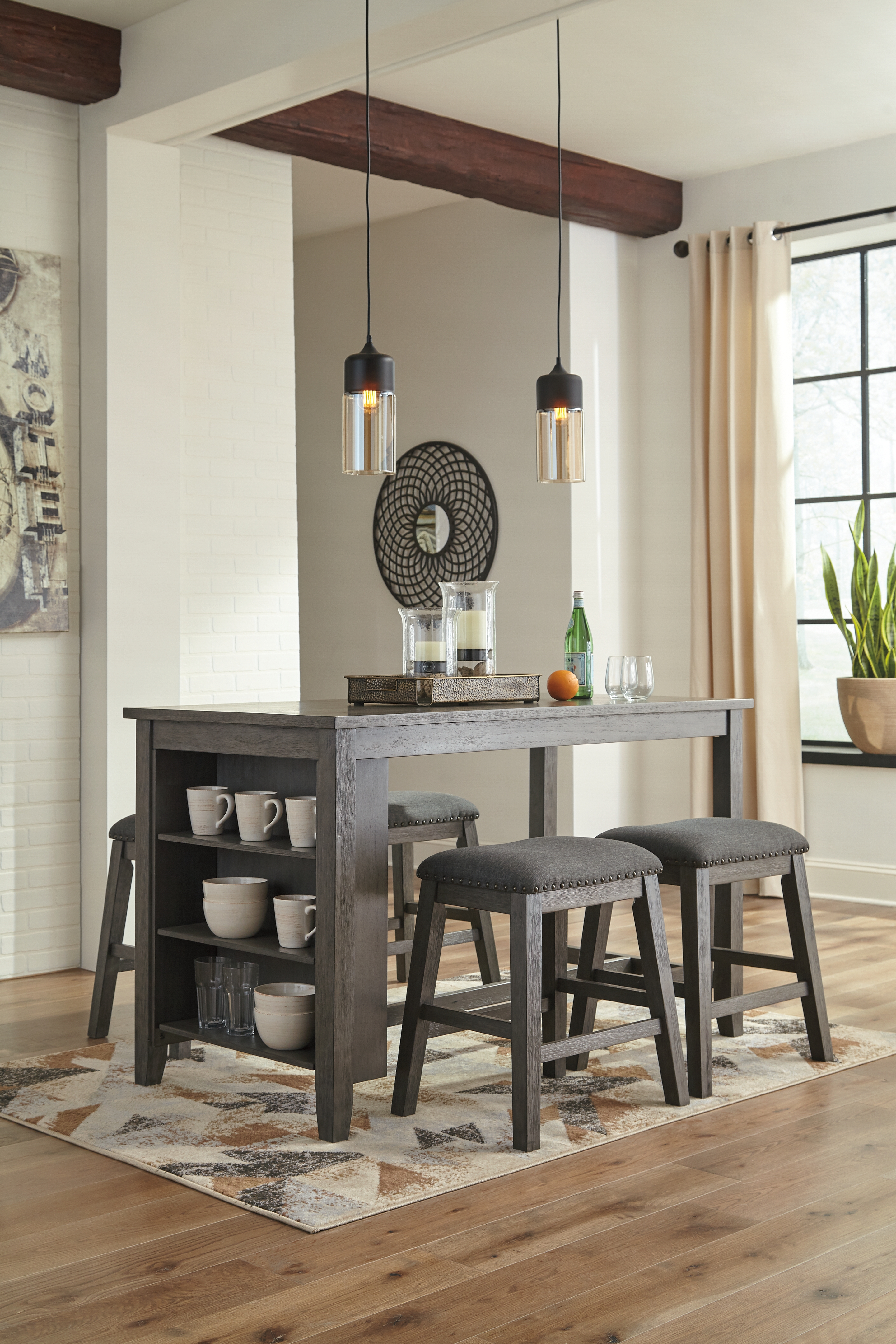 Caitbrook Counter Height Dining Table and 4 Barstools - Ashley Direct