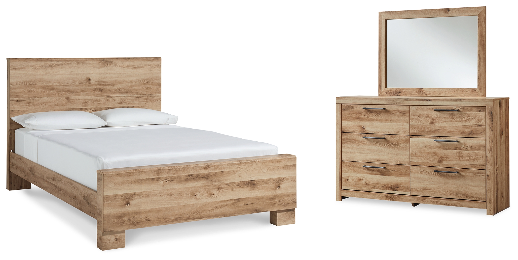 Hyanna Queen Panel Bed, Dresser and Mirror - Ashley Direct