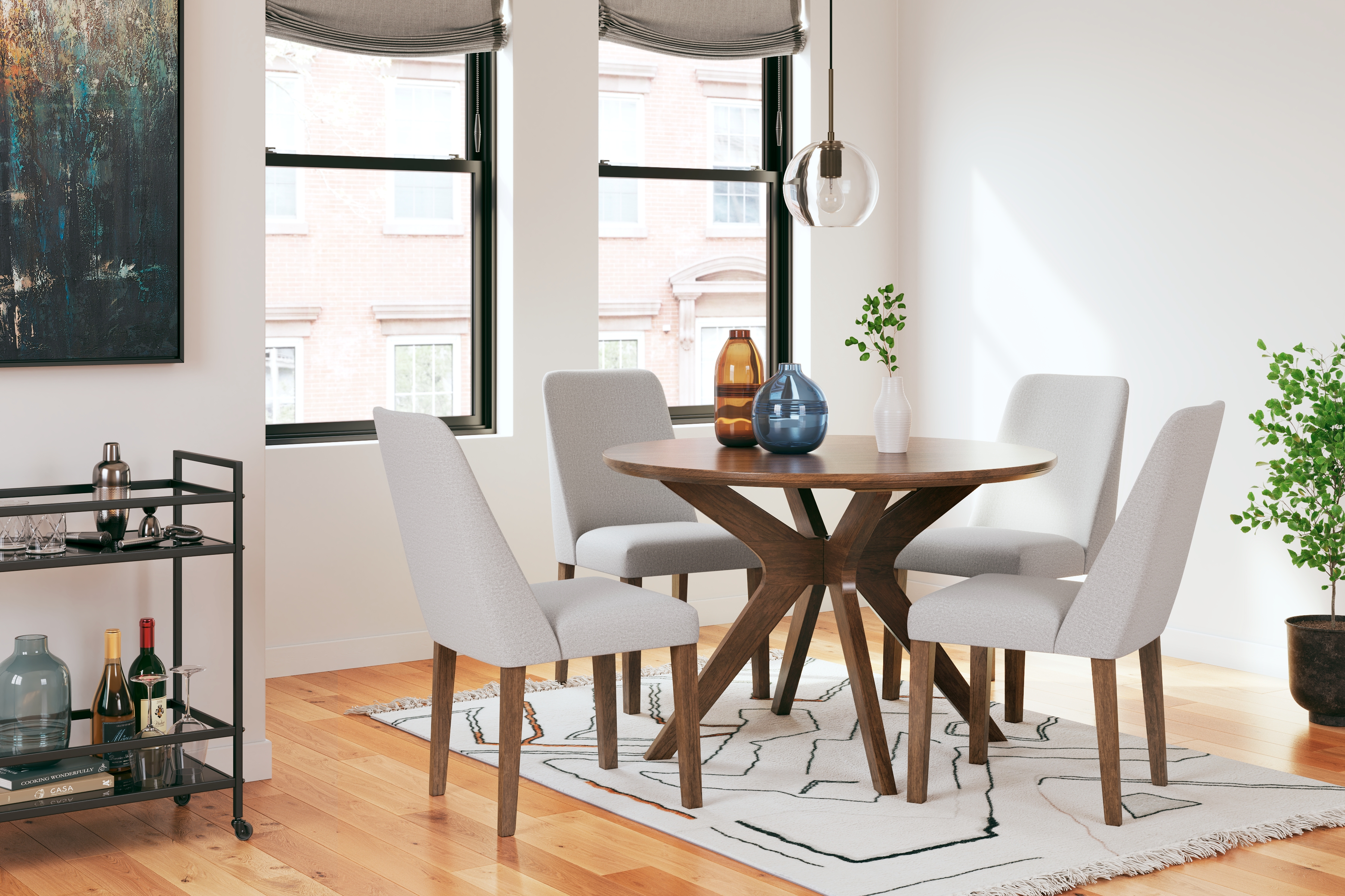 Lyncott Dining Table and 4 Chairs - Ashley Direct