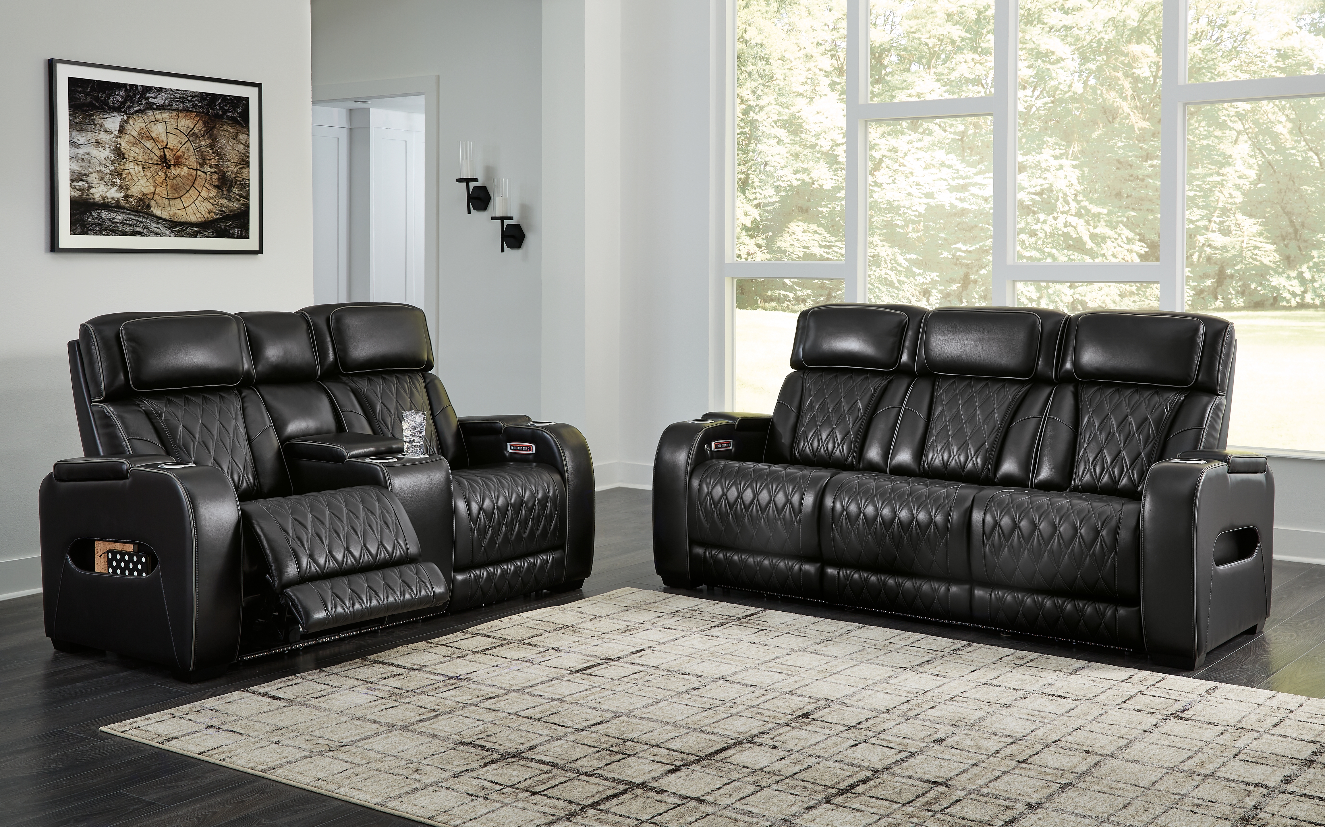 Boyington Power Reclining Sofa and Loveseat - Ashley Direct