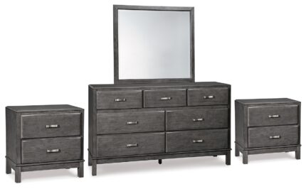 Caitbrook Dresser, Mirror and 2 Nightstands - Ashley Direct