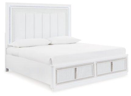 Chalanna California King Upholstered Storage Bed - Ashley Direct