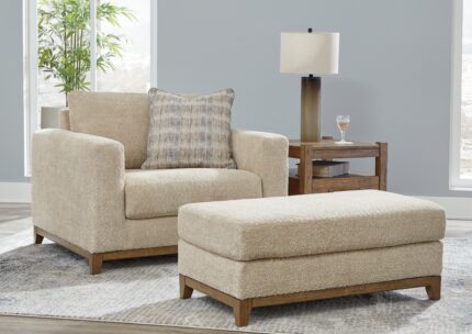 Parklynn Oversized Chair and Ottoman - Ashley Direct