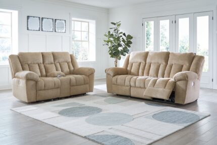 Tip-Off Power Reclining Sofa and Loveseat - Ashley Direct