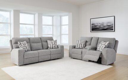 Biscoe Power Reclining Sofa and Loveseat - Ashley Direct